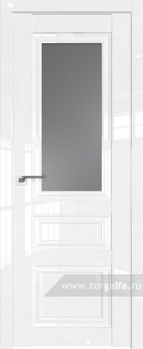 Дверь со стеклом ProfilDoors 125L Графит (Белый люкс)