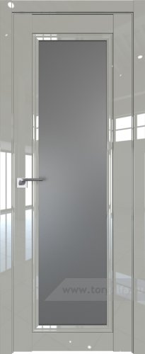 Дверь со стеклом ProfilDoors 127L Графит (Галька люкс)