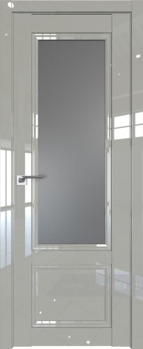 Дверь со стеклом ProfilDoors 129L Графит (Галька люкс)