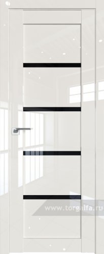 Дверь со стеклом ProfilDoors 2.09L Черный триплекс (Магнолия люкс)