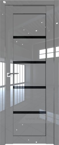 Дверь со стеклом ProfilDoors 2.09L Черный триплекс (Грей люкс)