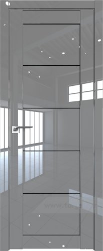 Дверь со стеклом ProfilDoors 2.11L Черный триплекс (Грей люкс)