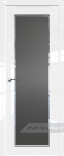 Дверь со стеклом ProfilDoors 2.19L Square графит (Белый люкс)