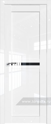 Дверь со стеклом ProfilDoors 2.43L Черный триплекс (Белый люкс)