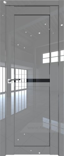 Дверь со стеклом ProfilDoors 2.43L Черный триплекс (Грей люкс)