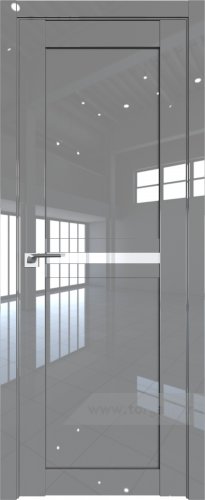 Дверь со стеклом ProfilDoors 2.43L Белый триплекс (Грей люкс)