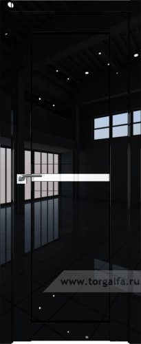 Дверь со стеклом ProfilDoors 2.43L Белый триплекс (Черный люкс)