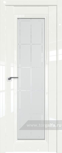 Дверь со стеклом ProfilDoors 2.101L Гравировка 10 ( ДаркВайт люкс)