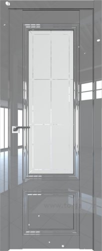 Дверь со стеклом ProfilDoors 2.103L Гравировка 1 (Грей люкс)