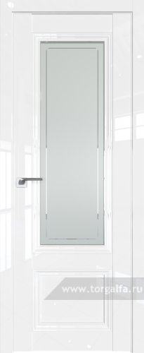 Дверь со стеклом ProfilDoors 2.103L Гравировка 4 (Белый люкс)