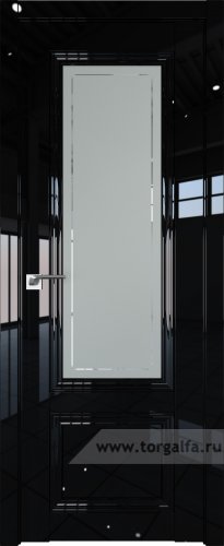 Дверь со стеклом ProfilDoors 2.103L Гравировка 4 (Черный люкс)