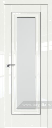 Дверь со стеклом ProfilDoors 24L Матовое с молдингом Серебро Люкс ( ДаркВайт люкс)