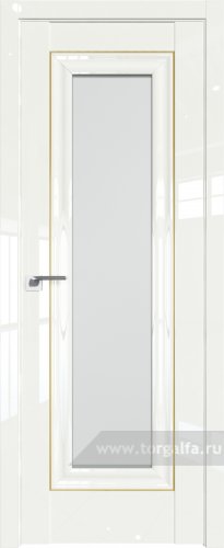 Дверь со стеклом ProfilDoors 24L Матовое с молдингом Золото Люкс ( ДаркВайт люкс)