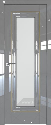 Дверь со стеклом ProfilDoors 24L Матовое с молдингом Золото Люкс (Грей люкс)