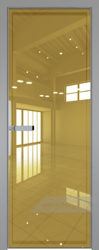 Дверь со стеклом ProfilDoors алюминиевая 1AGN с профилем Серебро (Зеркало Gold (Гезелла))