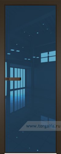 Дверь со стеклом ProfilDoors алюминиевая 1AGN с профилем Деорэ (Зеркало Blue)