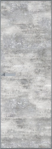 Глухая дверь ProfilDoors алюминиевая 1AGN с профилем Серебро (Бетон старый)