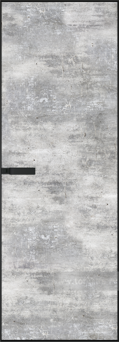 Глухая дверь ProfilDoors алюминиевая 1AGN с профилем Черный матовый RAL9005 (Бетон старый)