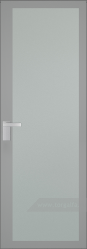 Дверь со стеклом ProfilDoors алюминиевая 2AGK с кромкой Матовая (Мателюкс, серый прокрас)