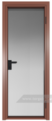 Дверь со стеклом ProfilDoors алюминиевая 1AG с профилем Бронза (Матовое)