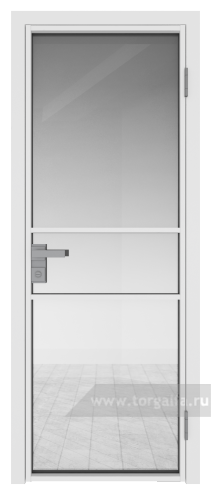 Дверь со стеклом ProfilDoors алюминиевая 2AG с профилем Вайт (Прозрачное)