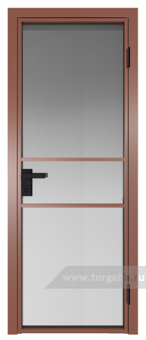 Дверь со стеклом ProfilDoors алюминиевая 2AG с профилем Бронза (Матовое)