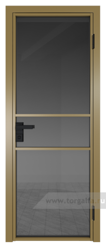 Дверь со стеклом ProfilDoors алюминиевая 2AG с профилем Золото (Тонированное)