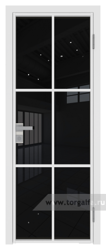 Дверь со стеклом ProfilDoors алюминиевая 3AG с профилем Вайт (Черный триплекс)