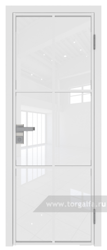 Дверь со стеклом ProfilDoors алюминиевая 3AG с профилем Вайт (Белый триплекс)