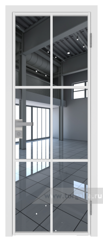 Дверь со стеклом ProfilDoors алюминиевая 3AG с профилем Вайт (Зеркало)