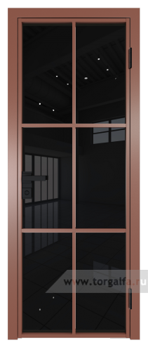 Дверь со стеклом ProfilDoors алюминиевая 3AG с профилем Бронза (Черный триплекс)