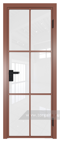 Дверь со стеклом ProfilDoors алюминиевая 3AG с профилем Бронза (Белый триплекс)