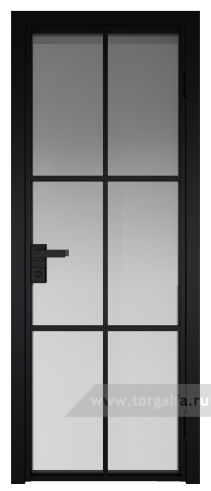 Дверь со стеклом ProfilDoors алюминиевая 3AG с профилем Черный матовый RAL9005 (Матовое)