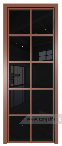 Дверь со стеклом ProfilDoors алюминиевая 4AG с профилем Бронза (Черный триплекс)