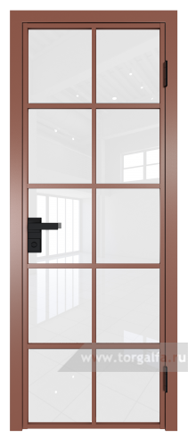 Дверь со стеклом ProfilDoors алюминиевая 4AG с профилем Бронза (Белый триплекс)