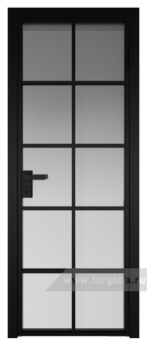 Дверь со стеклом ProfilDoors алюминиевая 4AG с профилем Черный матовый RAL9005 (Матовое)