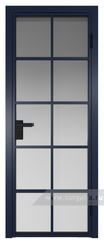 Дверь со стеклом ProfilDoors алюминиевая 4AG с профилем Cиний матовый RAL5003 (Матовое)