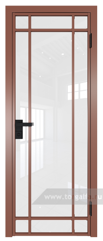 Дверь со стеклом ProfilDoors алюминиевая 5AG с профилем Бронза (Белый триплекс)