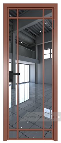 Дверь со стеклом ProfilDoors алюминиевая 5AG с профилем Бронза (Зеркало)