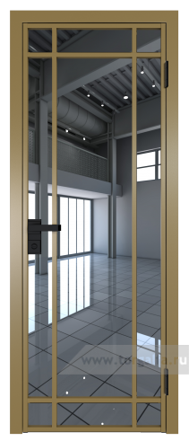 Дверь со стеклом ProfilDoors алюминиевая 5AG с профилем Золото (Зеркало)