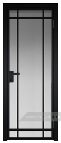 Дверь со стеклом ProfilDoors алюминиевая 5AG с профилем Черный матовый RAL9005 (Матовое)