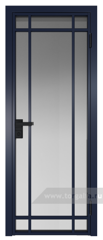 Дверь со стеклом ProfilDoors алюминиевая 5AG с профилем Cиний матовый RAL5003 (Матовое)