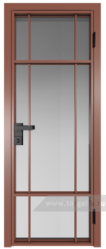 Дверь со стеклом ProfilDoors алюминиевая 8AG с профилем Бронза (Матовое)