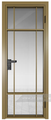 Дверь со стеклом ProfilDoors алюминиевая 8AG с профилем Золото (Прозрачное)