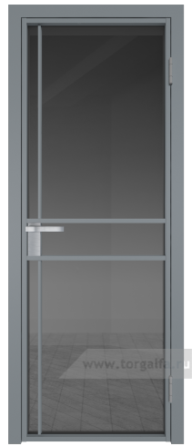 Дверь со стеклом ProfilDoors алюминиевая 9AG с профилем Серебро (Тонированное)