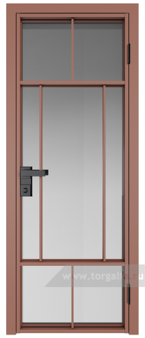 Дверь со стеклом ProfilDoors алюминиевая 10AG с профилем Бронза (Матовое)