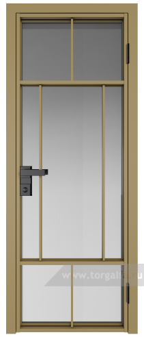 Дверь со стеклом ProfilDoors алюминиевая 10AG с профилем Золото (Матовое)