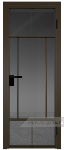 Дверь со стеклом ProfilDoors алюминиевая 10AG с профилем Деорэ (Тонированное)