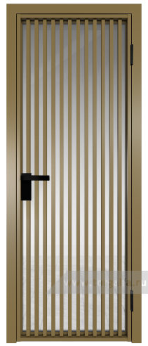 Дверь со стеклом ProfilDoors алюминиевая 11AG с профилем Золото (Прозрачное)