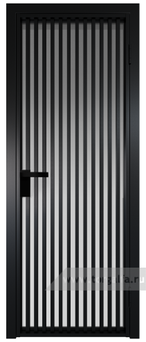 Дверь со стеклом ProfilDoors алюминиевая 11AG с профилем Черный матовый RAL9005 (Матовое)